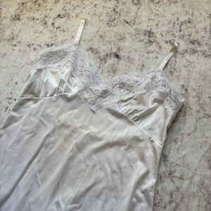 Elegant White Lace Trim Chemise